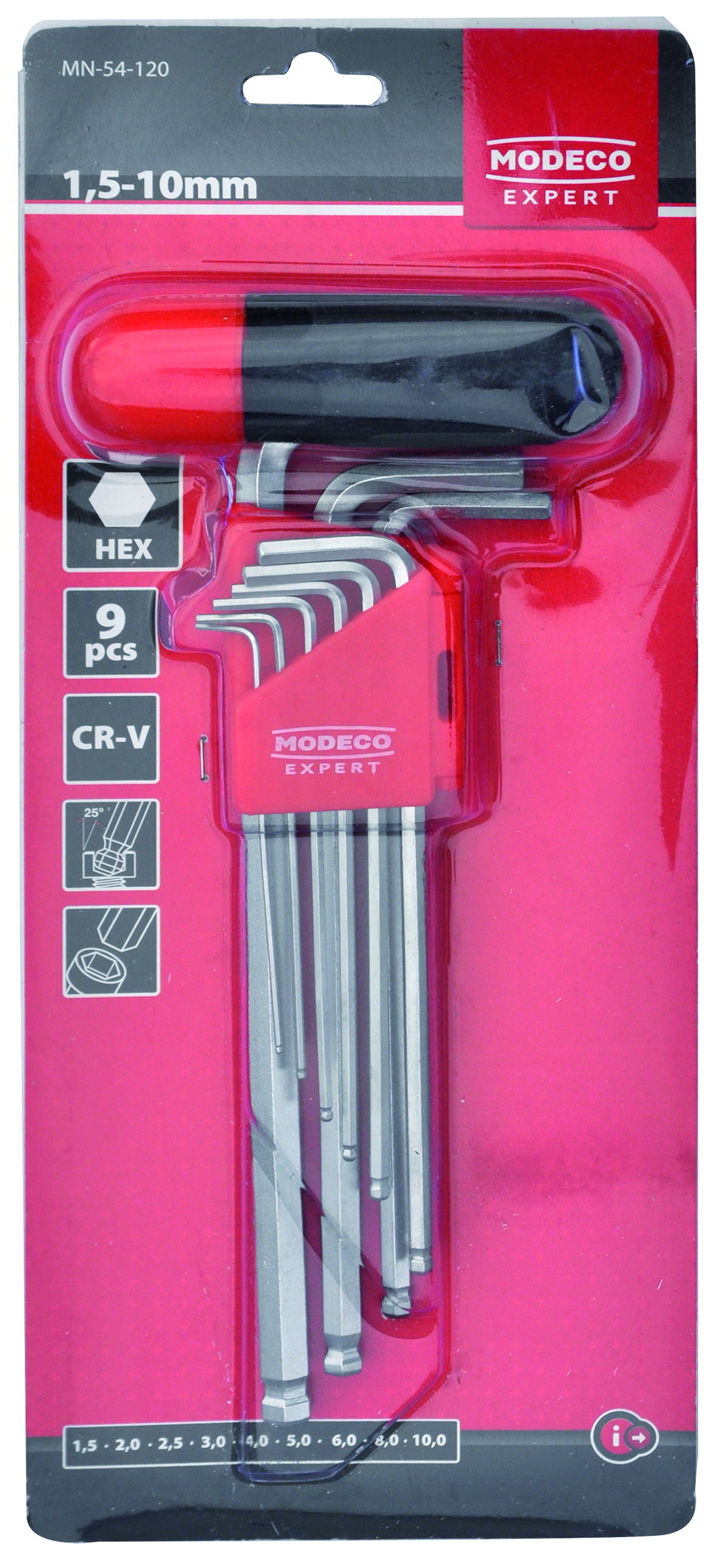 MN-54-12  HEX Hex key set 9 pcs